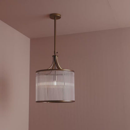 Richmond 40cm Glass Chandelier - Patina Gold - Laura James 