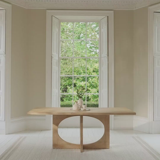 Jade 190cm Chalked Mango Wood Dining Table - Laura James