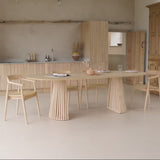 Willow Whitewash Oak Oval Dining Table Set - 6 Seater - Carter Dining Armchairs - Whitewash Oak Legs - Laura James