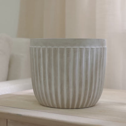 Claremount Grey Cement Plant Pot - 18cm - Laura James 