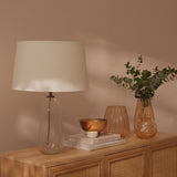 Breamore Clear Glass Wide Table Lamp Base - 30cm - Laura James