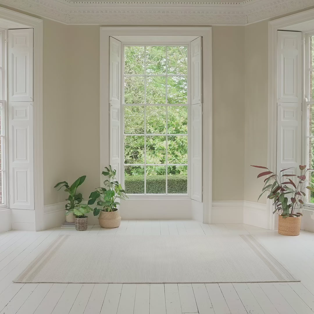 Eluru 200x290cm PET Rug - Off White & Clay - Laura James