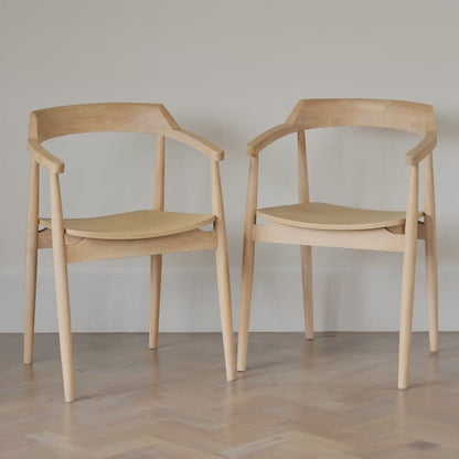 CarterDiningArmchairSetof2,Whitewash Oak - Laura James