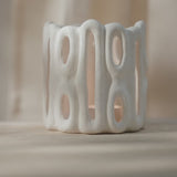 Whitton Large Candle Holder - White - Laura James