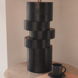 Adam 45cm Table Lamp Base - Jet Black Mango Wood - Laura James 