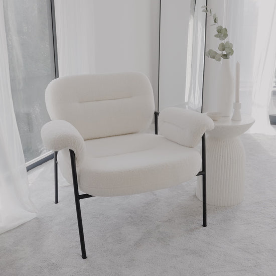 Mateo Boucle Armchair - Laura James 