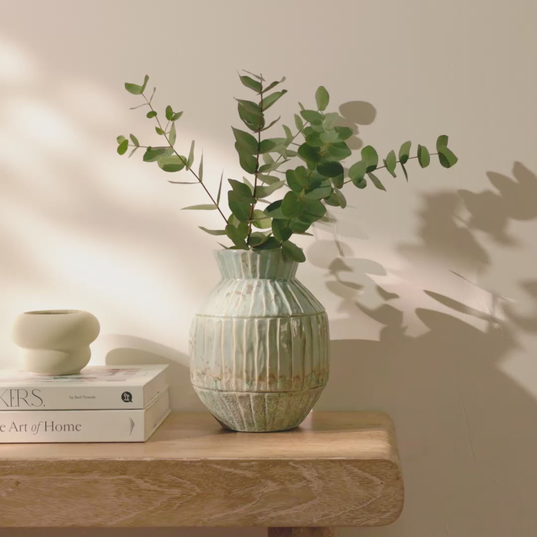 Tariva Ceramic 25cm Vase - Cornflower Blue - Laura James