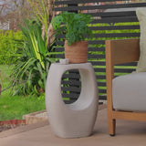 Sohan Concrete Garden Side Table - Sand