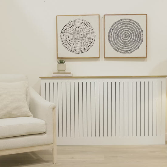 Elspeth Large Radiator Cover - Whitewash Oak - Laura James