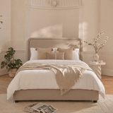 Robyn King Ottoman Bed - Soft Beige