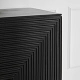 Outlet - Rayna 2 Door 3 Drawer Large Sideboard - Jet Black