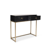 Rayna 2 Drawer Console Table - Jet Black - Laura James