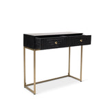 Rayna 2 Drawer Console Table - Jet Black - Laura James