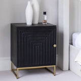 Rayna Bedside Table - Jet Black - Laura James