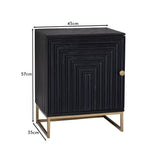 Rayna Bedside Table - Jet Black - Laura James
