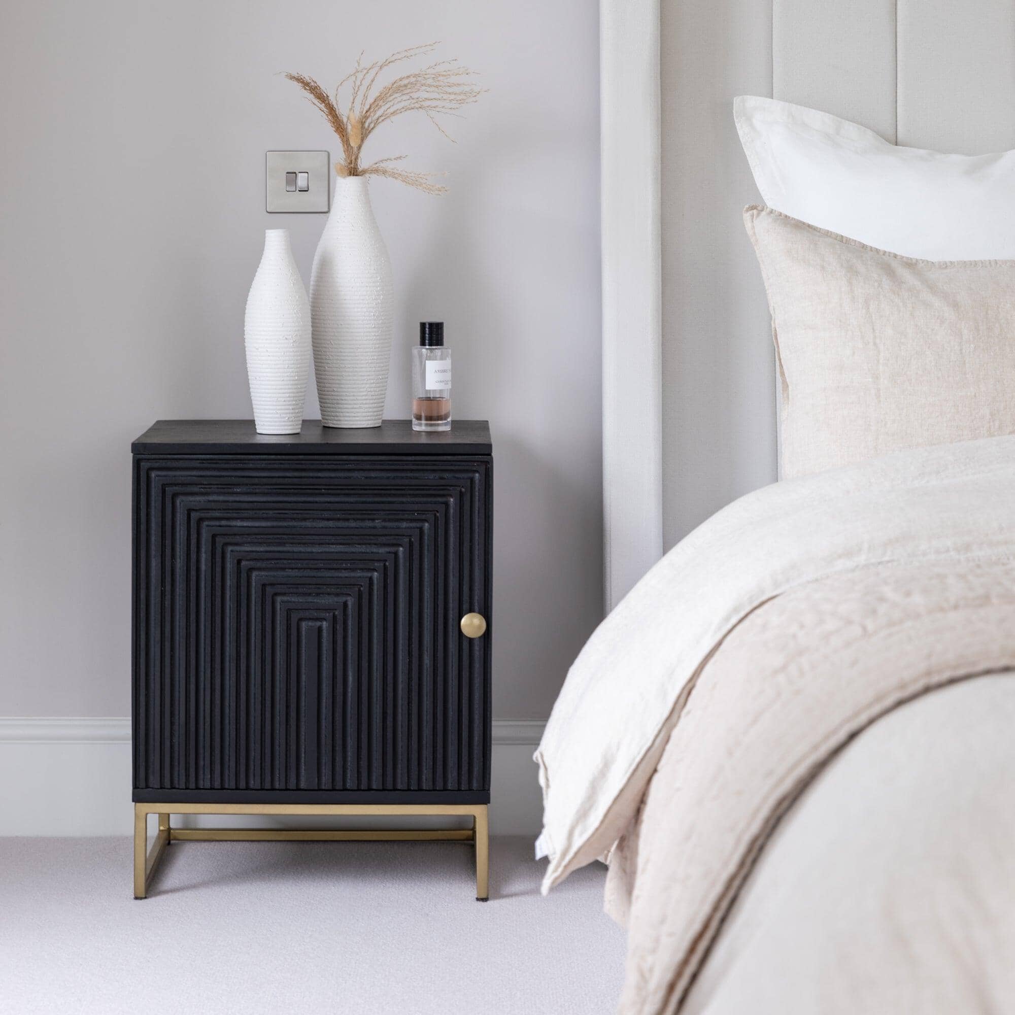 Black Bedside Table - Laura James