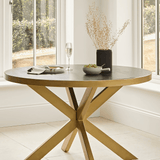 Rayna Round Dining Table - Jet Black - Laura James