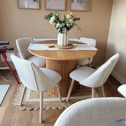 Freya Sand Dining Chairs - Set of 2 - Whitewash Oak Legs