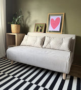 Una 2 Seater Double Sofa Bed - Soft Beige