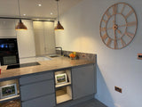 Riseley Skeleton Wall Clock - Copper