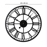 Riseley Small Skeleton Wall Clock - Black