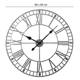 Riseley Skeleton Wall Clock - Silver
