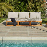 Rowan Natural 3 Seater Garden Sofa - Laura James