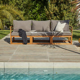 Rowan 3 Seater Wooden Garden Sofa Set - Laura James 