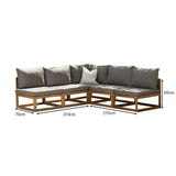Rowan 5 Seater Wooden Garden Corner Sofa - Natural - Laura James