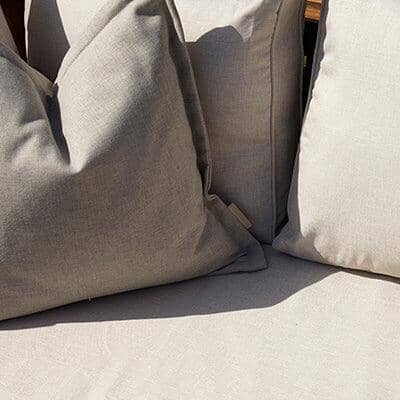 Rowan 6 Seater Wooden Garden Chaise Corner Sofa Set with Coffee Table - Natural