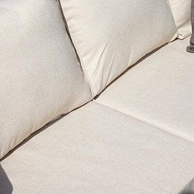 Rowan 6 Seater Wooden Garden Chaise Corner Sofa Set with Coffee Table - Natural