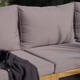 Outlet - Rowan Wooden Garden Double Garden Sofa Bed - Grey