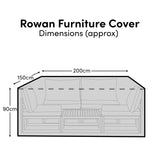 Small Rectangular Garden Furniture Cover - Lila - Ashby - Aspen - Marston - Oakley 6 Seater Sets