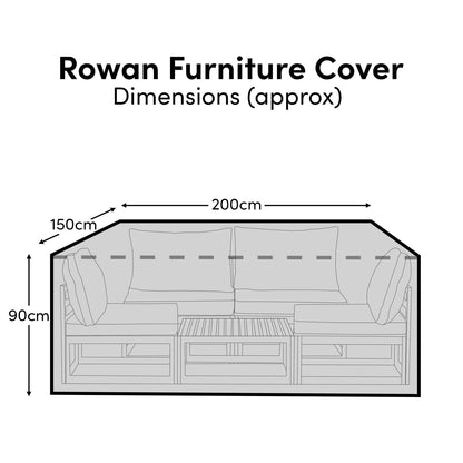 Small Rectangular Garden Furniture Cover - Lila - Ashby - Aspen - Marston - Oakley 6 Seater Sets