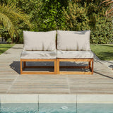 Rowan Armchair with 2-Seater Sofa and Coffee Table Set - Natural - Laura James
