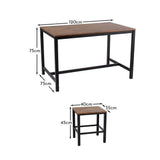 Sheffield dining table set – 6 seater – 6 stools - Laura James