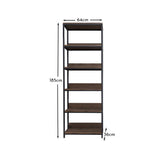 Sheffield Wooden Tall Bookcase - Black Metal Frame - Laura James