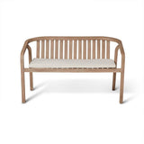 Shiro 6 seater wooden rectangular garden dining table with 4 Shiro chairs and 1 bench - Laura James