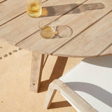 Shiro 6 Seater Wooden Round Garden Dining Table with 6 Shiro chairs - 160cm - Laura James