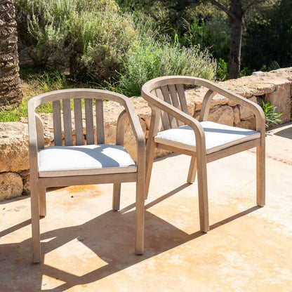 Shiro Wooden Garden Chair - Set of 2 - Laura James