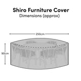 Outlet - Round Rain Cover 250x250x90cm - Ashby 6 Seater with Ashby or Cove Chairs - Kemble 8 Seater - Shiro 6 Seater with Shiro, Nala or Hali Chairs