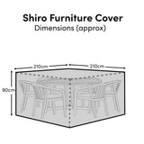 Shiro Round Table 6-Seater Raincover - 210x210x90cm