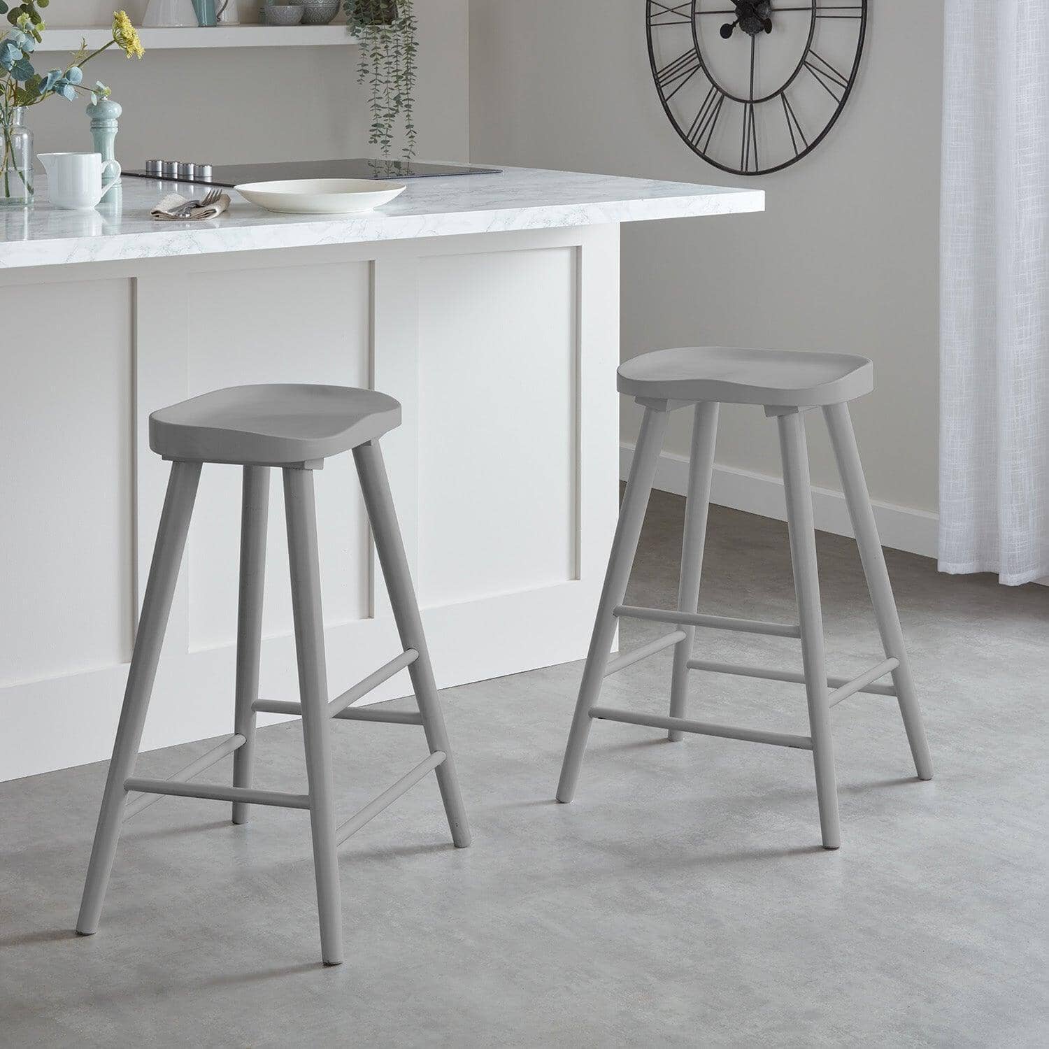 ライトグレー Stool OUTLET - Silvester Grey Bar Stool – Laura James