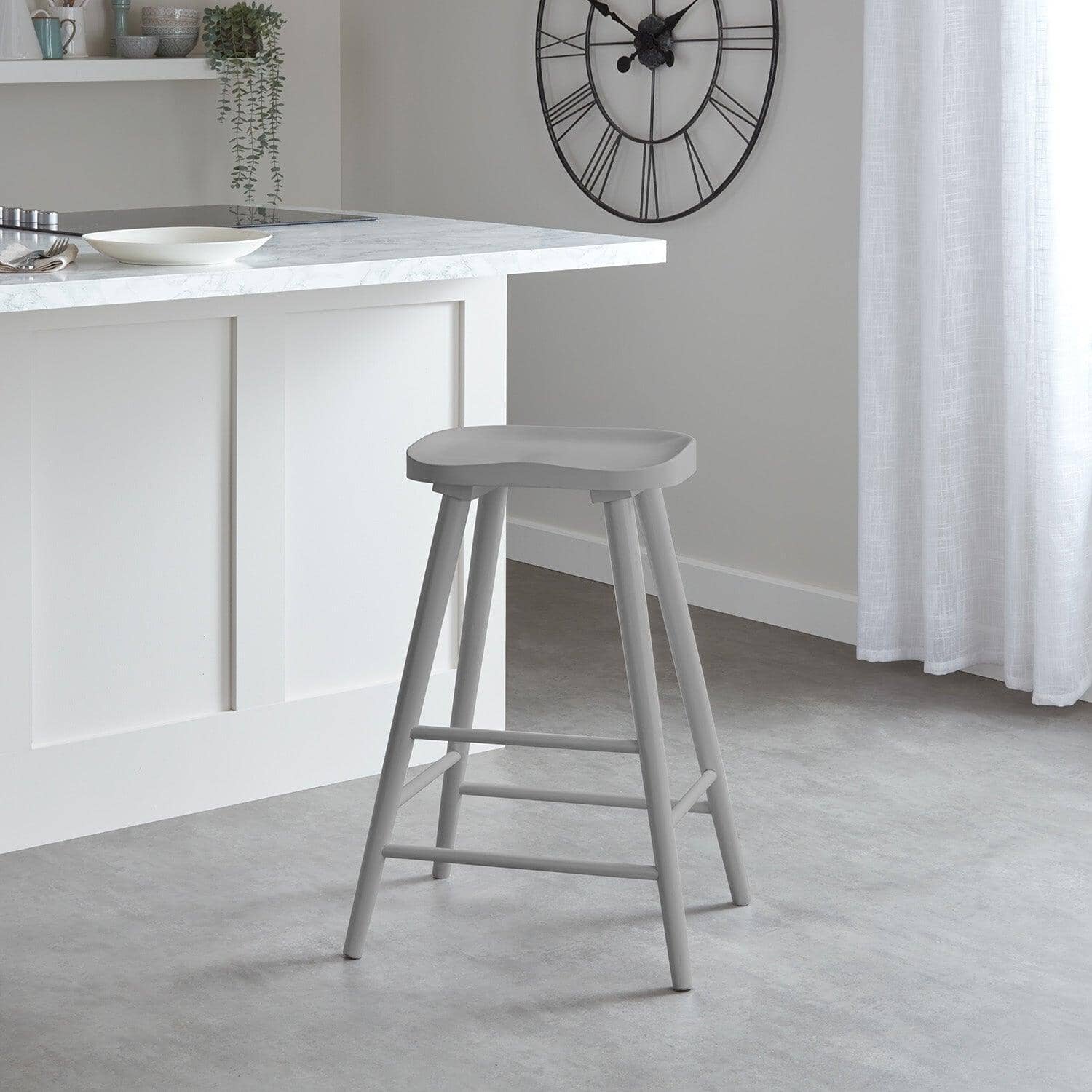 OUTLET - Silvester Grey Bar Stool – Laura James