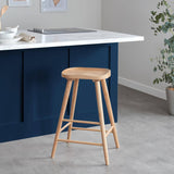 Silvester bar stool - natural wood finish - Laura James