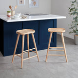 Silvester bar stool - natural wood finish - Laura James
