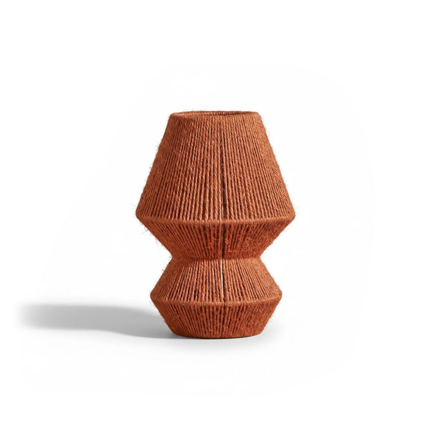 Sirana Small Burnt Orange Jute Table Lamp - Laura James