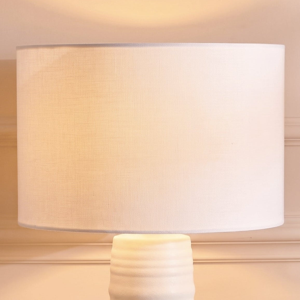 Alderton 40cm Cotton Lamp Shade - Snow White