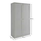 Stevie Double Wardrobe - Grey