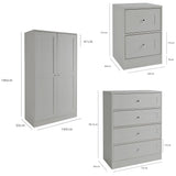 Stevie Bedroom Furniture Set - Grey